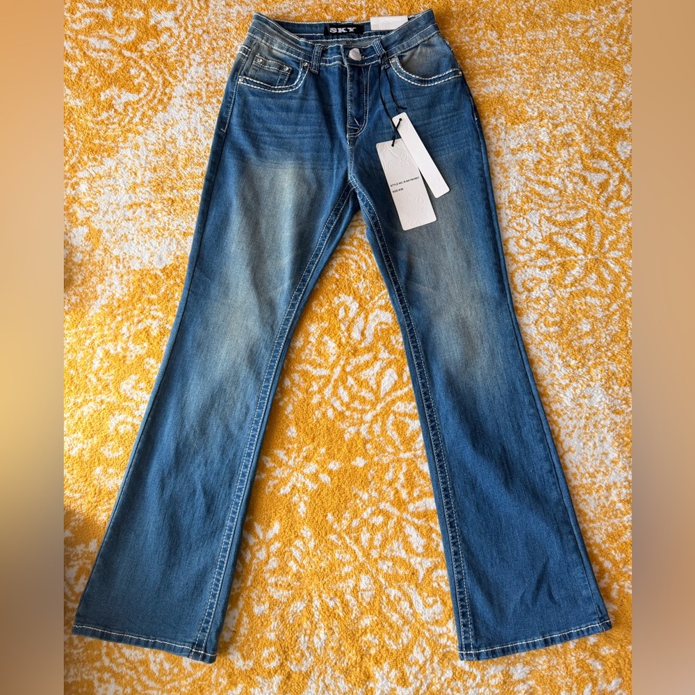 Sky Women's Flare Blue Jeans